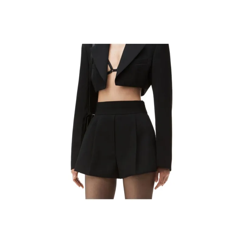 Alexander Wang Pleated Wool Tailored Shorts-1