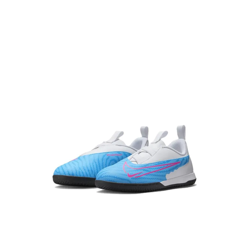 Nike Jr. Phantom GX Academy IC Indoor Court Cushioning Anti-Slip And Wear-Resistant Soccer Shoes Blue White Kids'-2