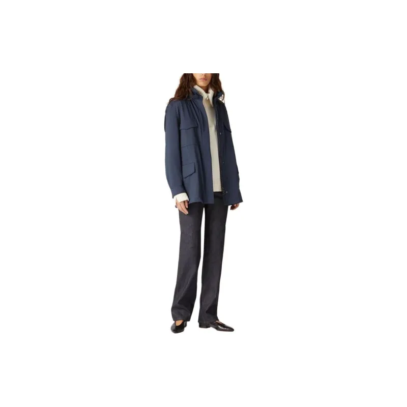 Loro Piana Traveller Jacket Jackets Coats Women's Marine Blue-2