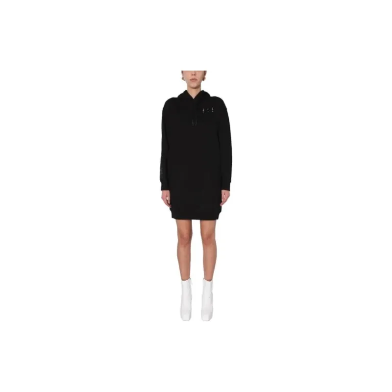 Mcq Hoodie Dress 'Darkest Black'-1
