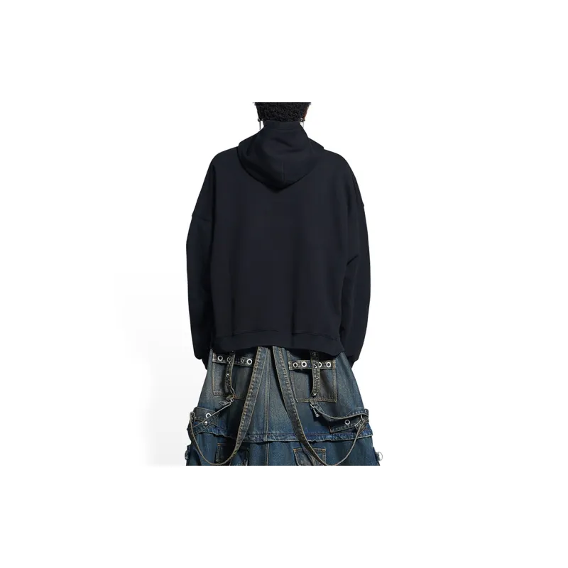 Balenciaga Women's Cities Paris Wide Fit Hoodie Black-3