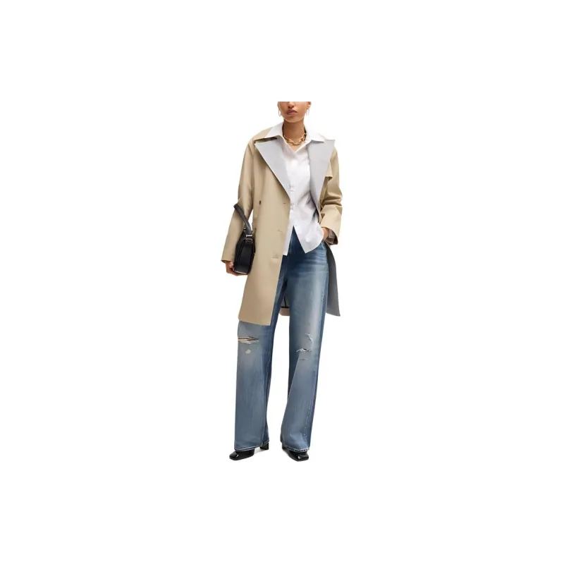 HUGO BOSS Prince Of Wales Check Trench Coat-2