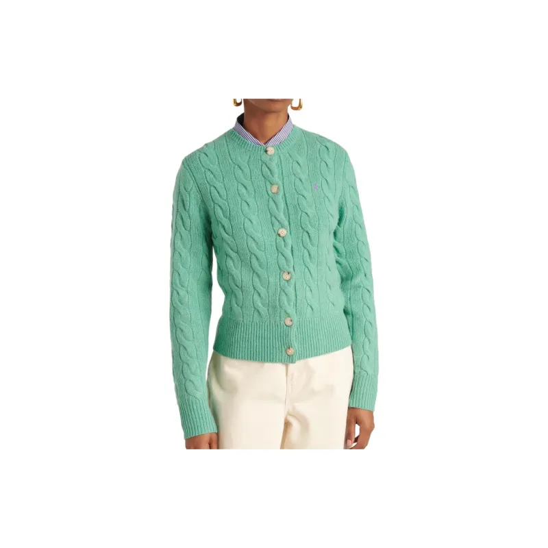 Polo Ralph Lauren Pony Embroidered Cable Knitted Cardigan-3