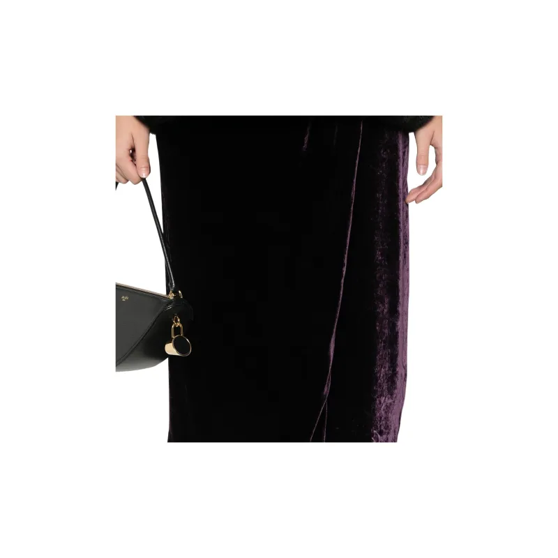 Blumarine Velvet Midi Skirt-3