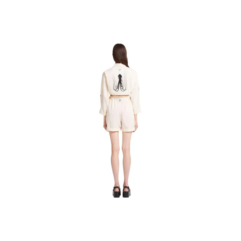 PRADA Crop Tops Women's White-3