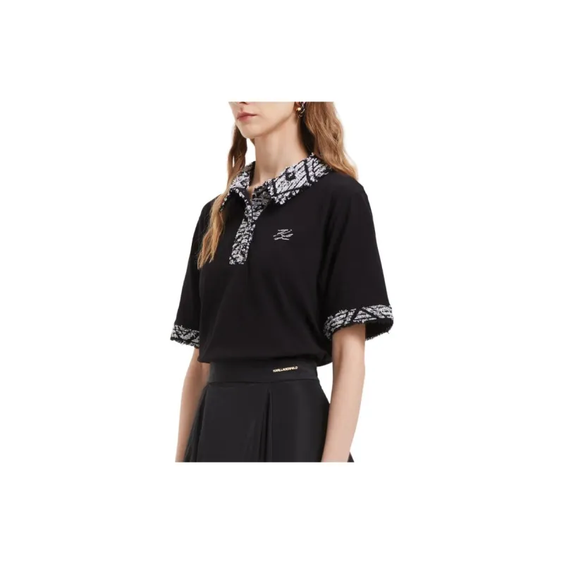 KARL LAGERFELD Polo Shirt Women's Black-5