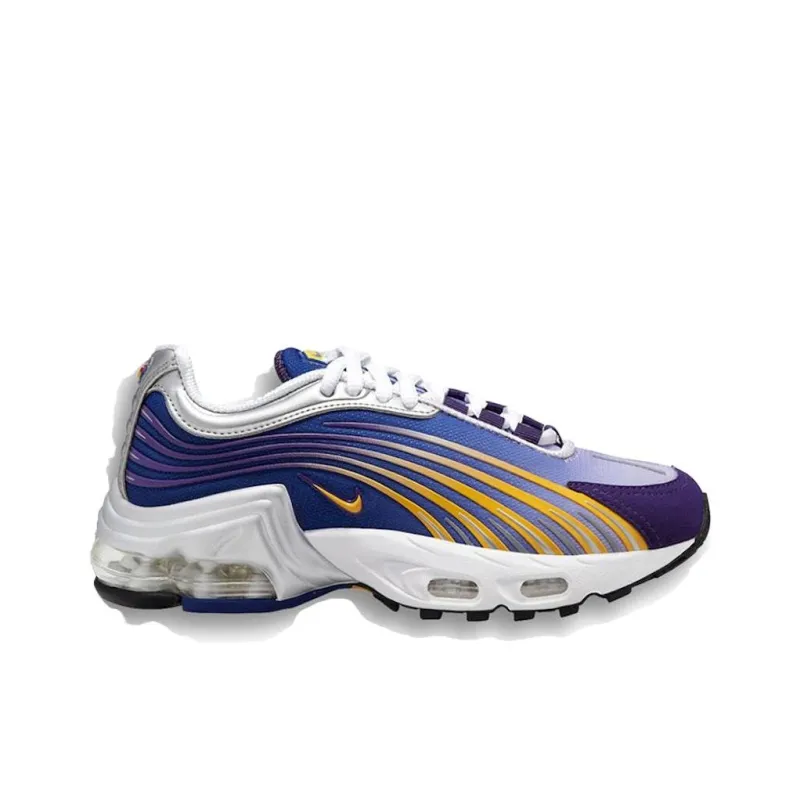 Nike Air Max Plus Low-Top Running Shoes Unisex Purple Gold-1