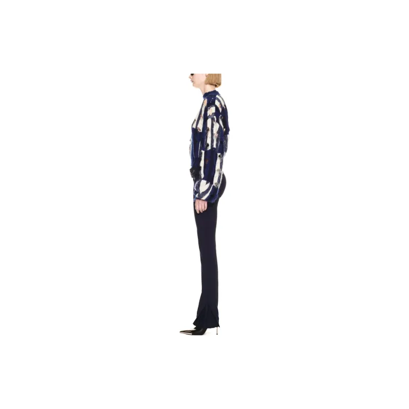 OFF WHITE Shibori Distressed Crewneck Long Sleeved Jumper-3