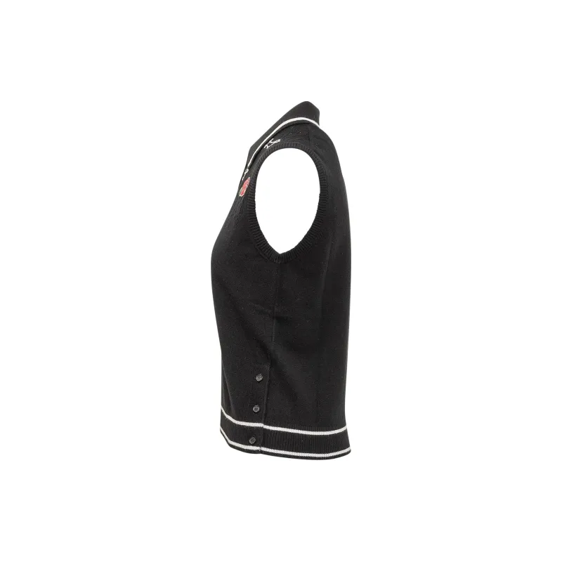 THOM BROWNE Hector Embroidered Knitted Polo Top-2