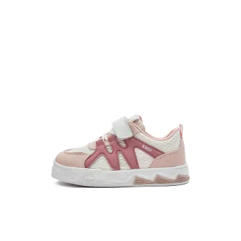 KAPPA KIDS Anti Kick And Abrasion Resistant Low Top Kids' Skateboarding Shoes Beige White Pink Kids'