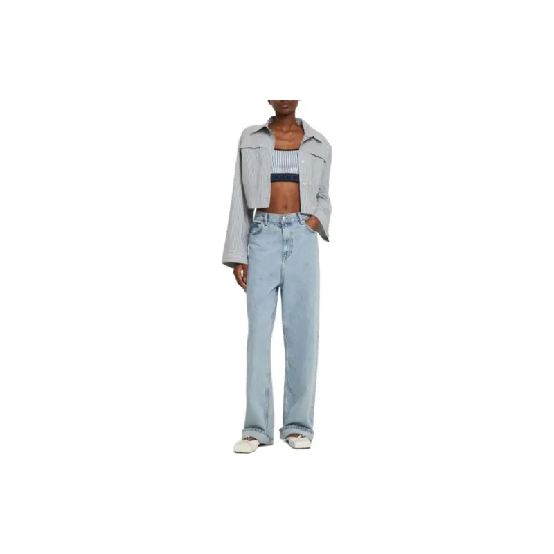 Vetements Tank Tops Women's Light Blue-3
