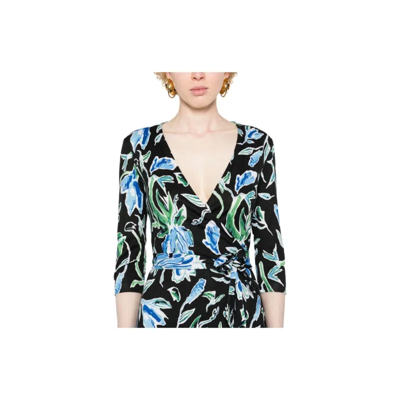 DVF Diane Von Furstenberg Julian Silk Wrap Dress-4