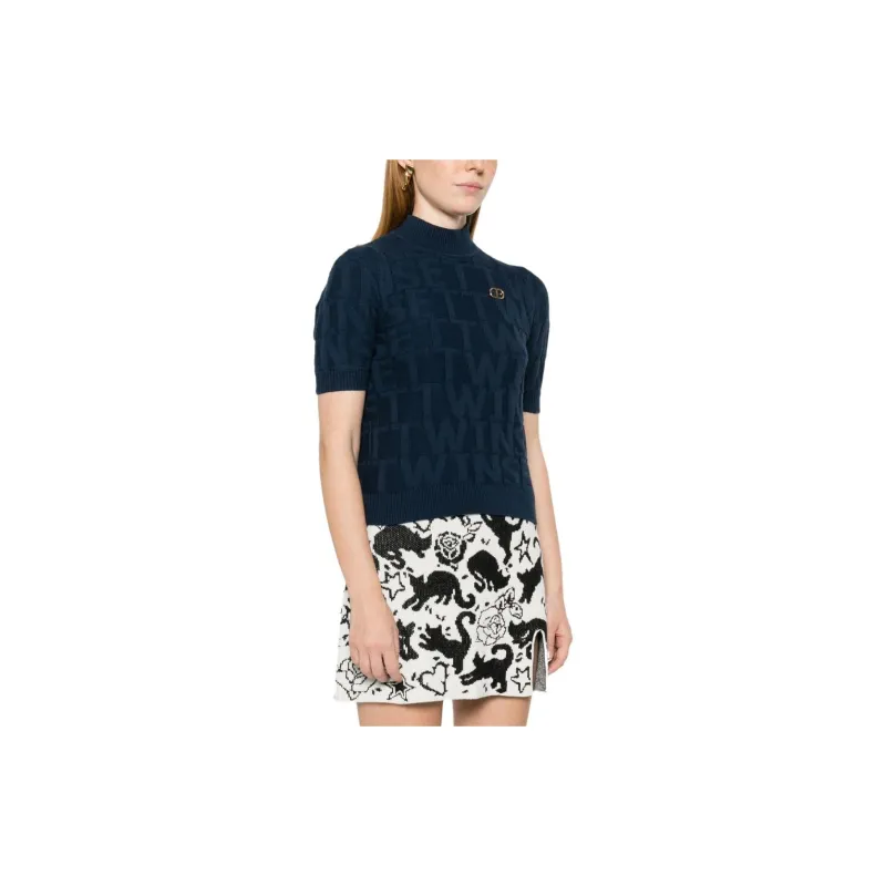 Twinset Intarsia-logo Knitted Top-3