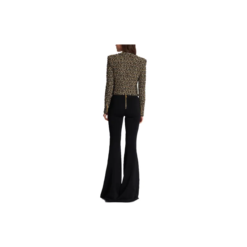 BALMAIN Cropped Lurex Tweed Jacket-2