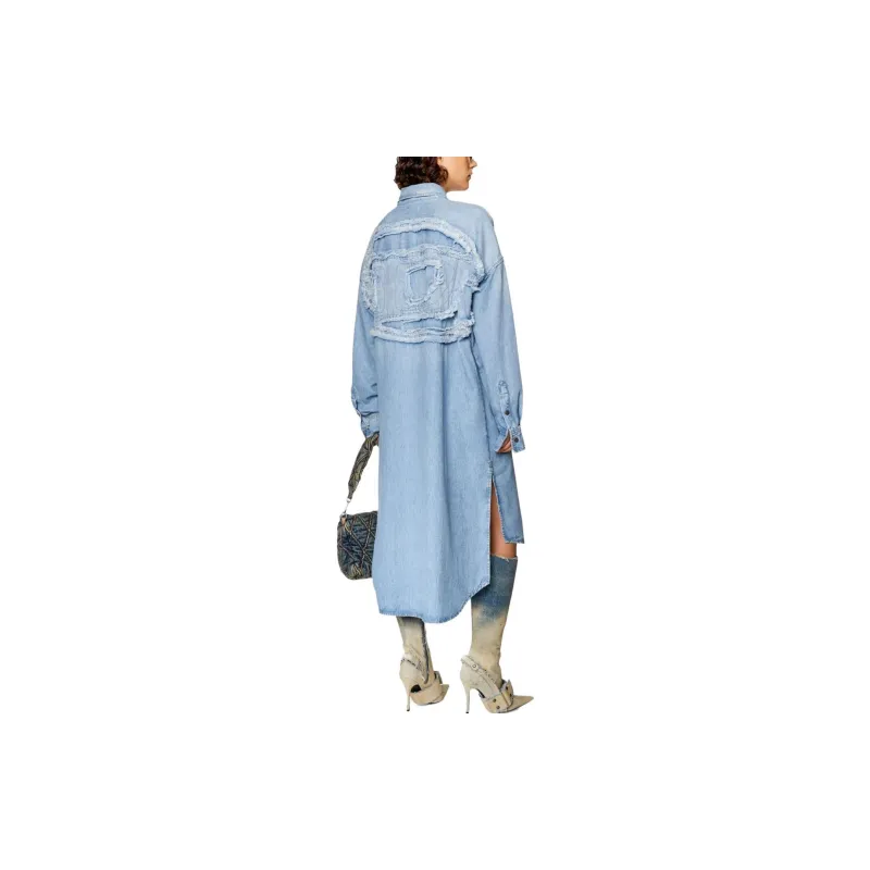 DIESEL De-Davis-L Denim Shirt Dress-2