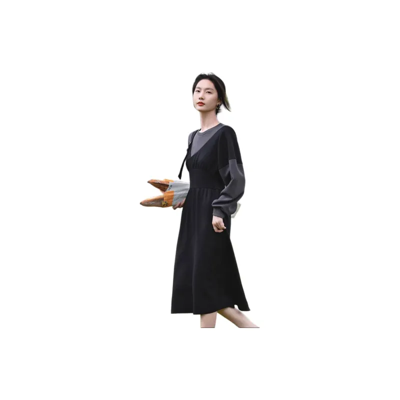 【dme】 Long Sleeved Dresses Women's Black-4