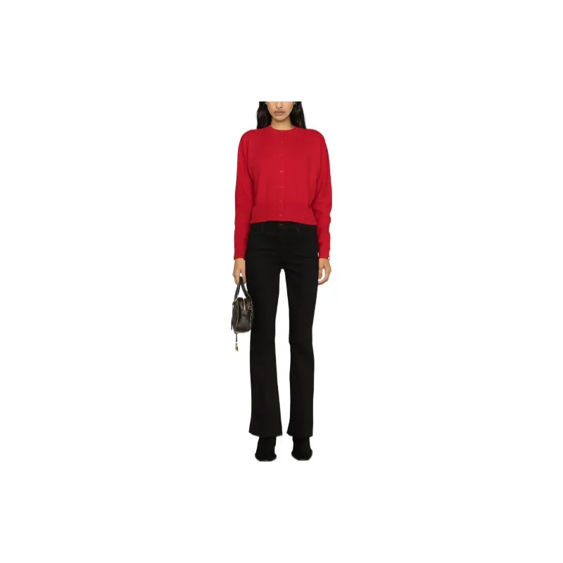 MOTHER The Weekender Fray Button Detailed Flared Jeans-1