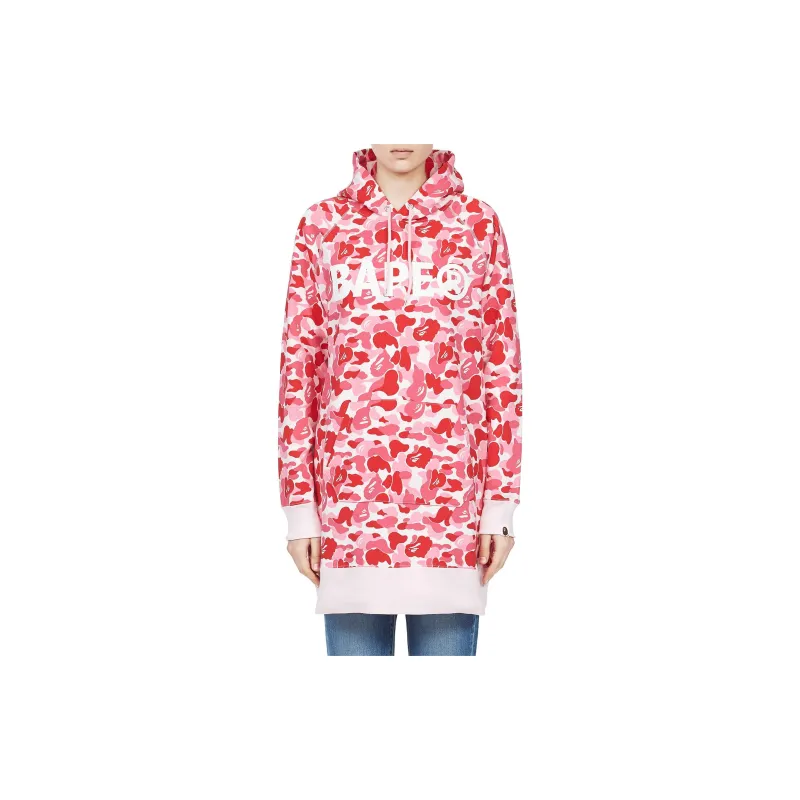 A BATHING APE Abc Camo 2nd Ape Wide Pullover Hoodie Green-7