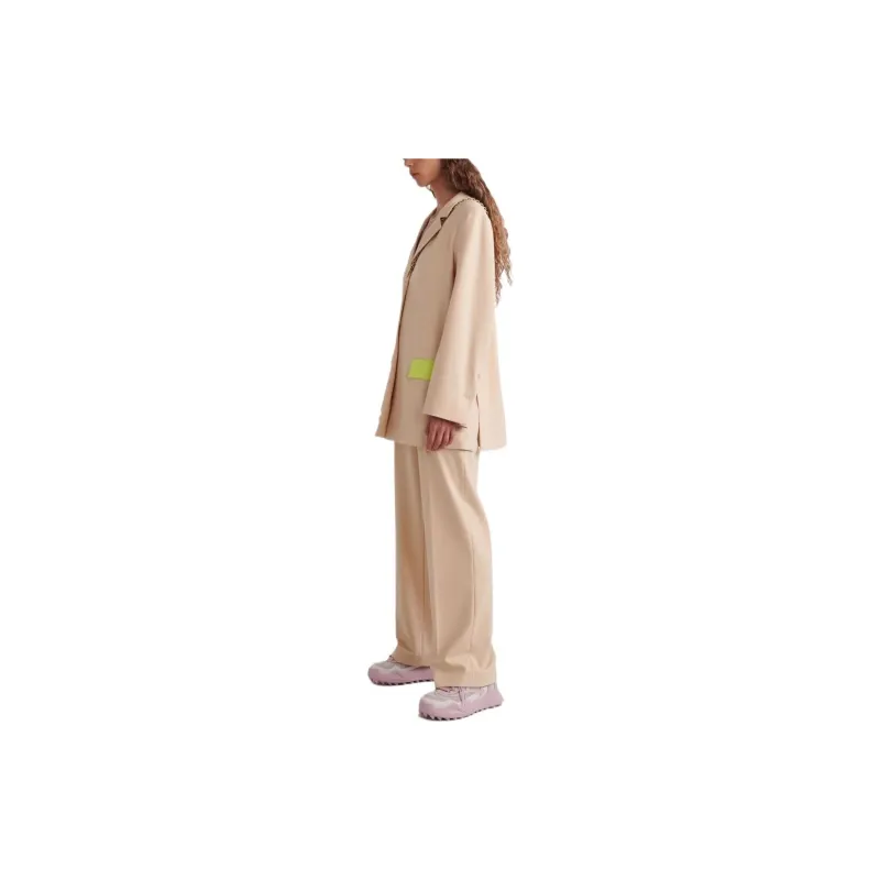 OFF WHITE Active Light Wool Blend Tomboy Jacket Beige-3