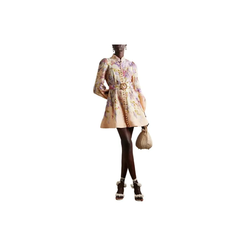 Zimmermann FW23 Long Sleeved Dress Women's Multicolor-1