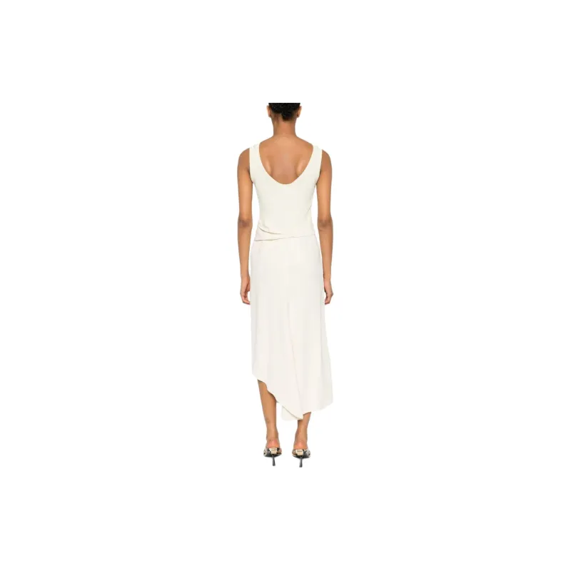 Victoria Beckham Sleeveless Asymmetric Midi Dress-2