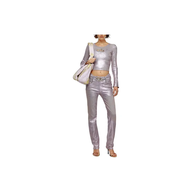 DIESEL Embellished Long Sleeved Cropped Top-2
