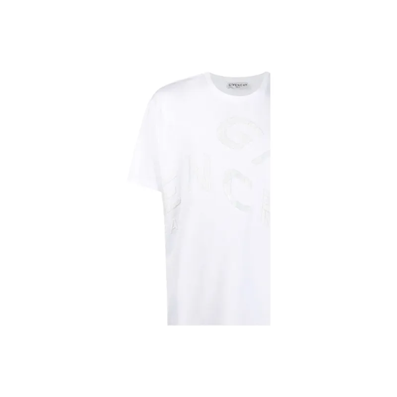 Givenchy Refracted Oversized Embroidered Logo T shirt-4