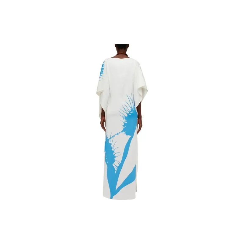 FERRAGAMO Long-Sleeved Dresses Women's Blue-2