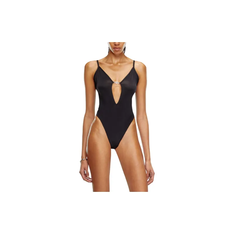 DIESEL Ufby-Oval-D Plaque Cut-Out Detailed Bodysuit-1