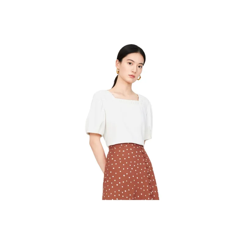 JZ Juzui Chiffon Shirts Women's Ecru-2
