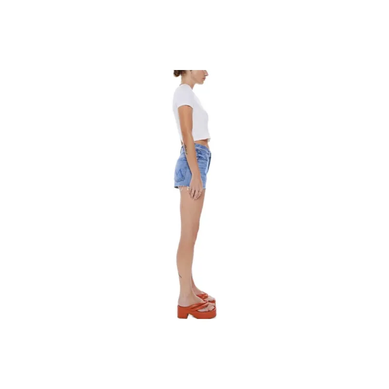 MOTHER Denim Shorts Women's Light Blue-2