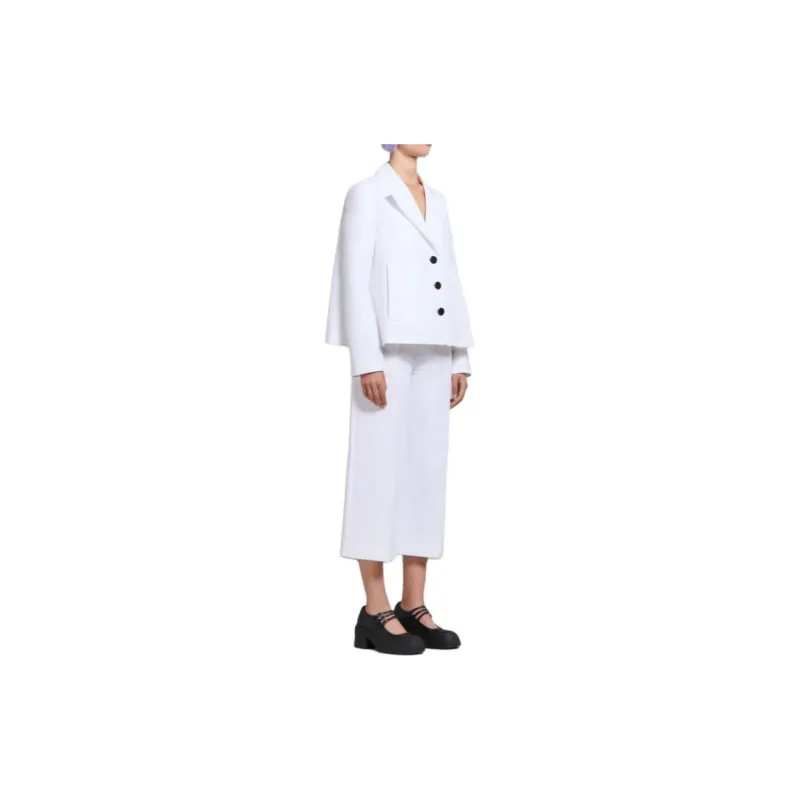 MARNI Single Breasted Cropped Tailored Blazer-3
