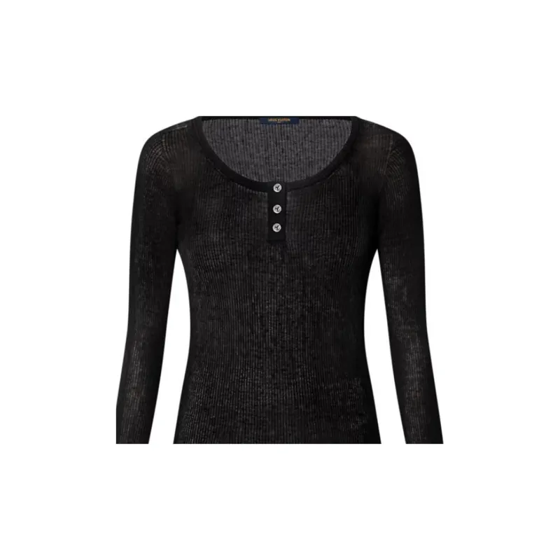 LOUIS VUITTON Ribbed Henley Top-3
