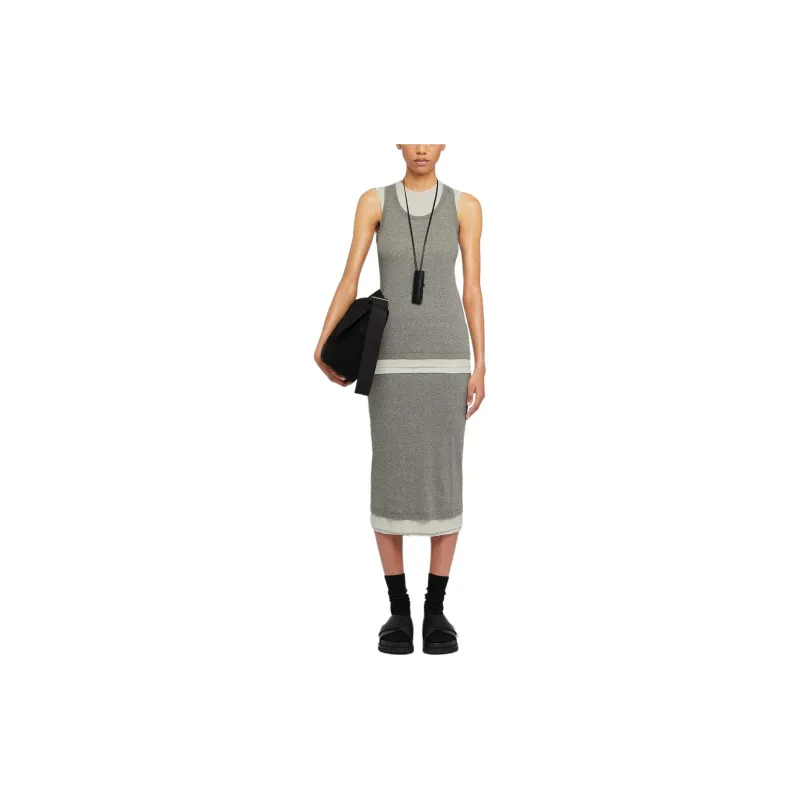 JIL SANDER Layered Jersey Midi Skirt-2