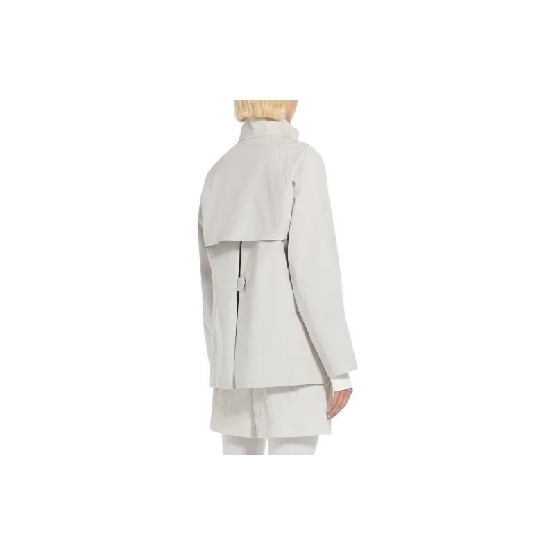 MaxMara Prater Collection Rubber-Coated Technical Canvas Jacket Jackets Coats Women's Stone Color-2