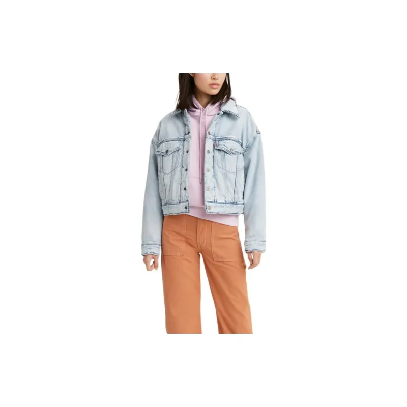 Levis Denim Jackets Women's Light Blue-2