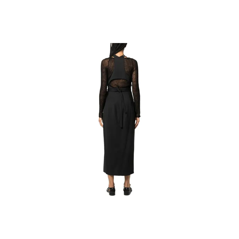 Patou Virgin Wool blend Pinafore Dress-3