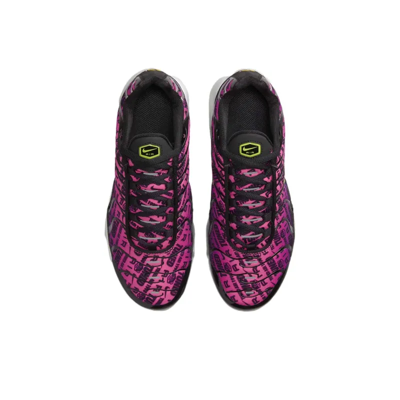 Nike Air Max Plus Shock Absorbers With Slip Resistant Features Low Top Kids Lifestyle Shoes Purple Black Teenagers-3