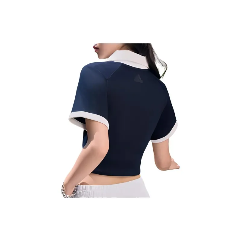 Adidas T Shirt Women's College Navy/White-2