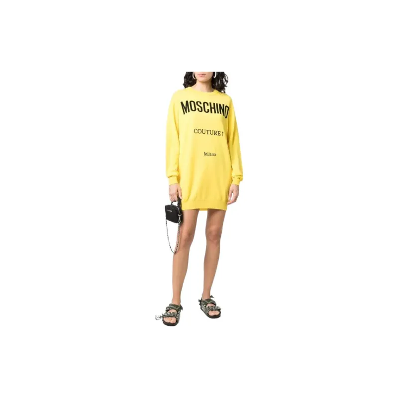 MOSCHINO Long-Sleeved Dresses Women's Yellow-1