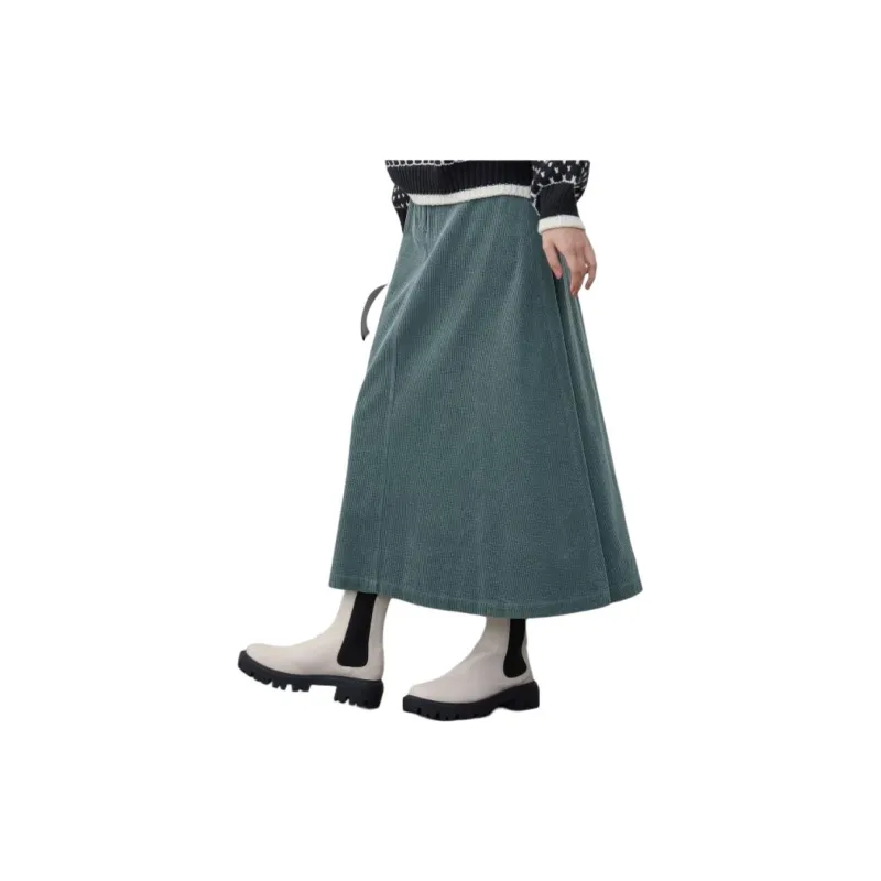 Beams Casual Long Skirts Women's Green-2