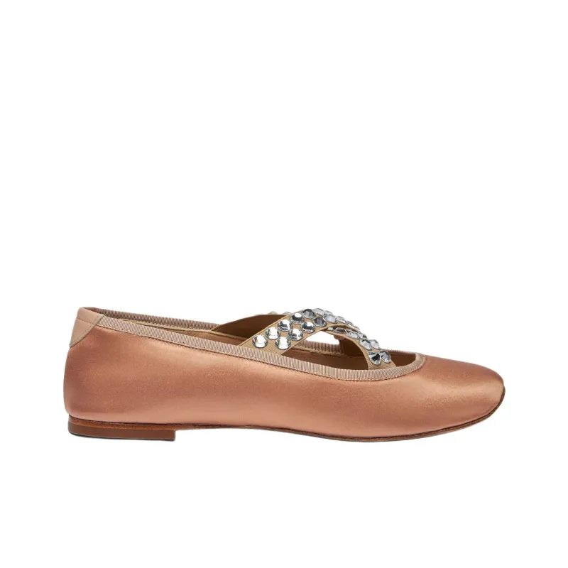 Casadei Avenue Ballet Casual Single Shoes Women's Brown-1