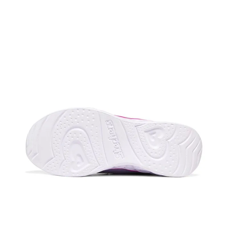 Skechers Heart Lights Abrasion Resistant High Top Kids Lifestyle Shoes Purple White Teenagers-5
