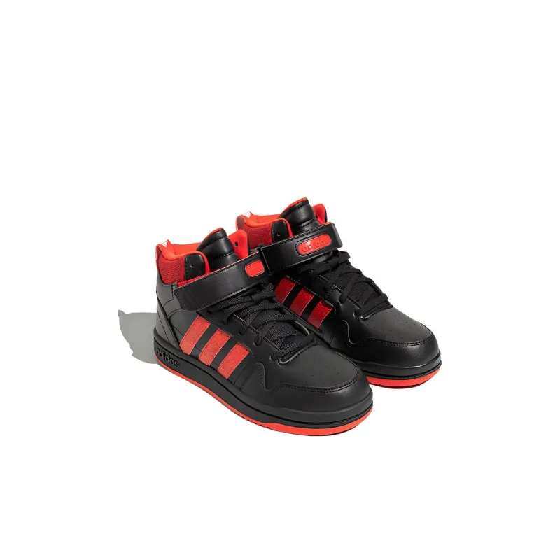 Adidas Neo Postmove Mid Abrasion Resistant Support Moisture Wicking Mid Top Skateboard Shoes Black Red Kids'-2