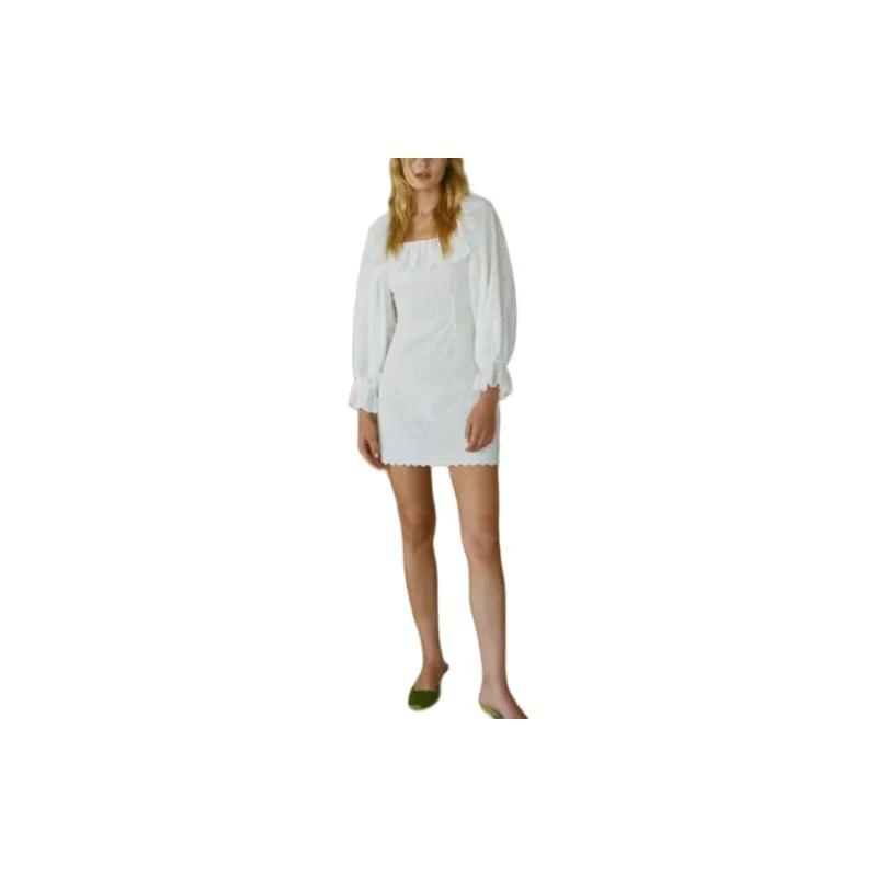 DOEN FRANIQUE DRESS Long Sleeved Dress Women's White-1