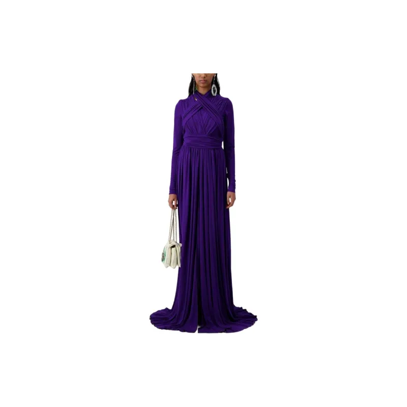 GIAMBATTISTA VALLI Gathered Draped Jersey Gown-1