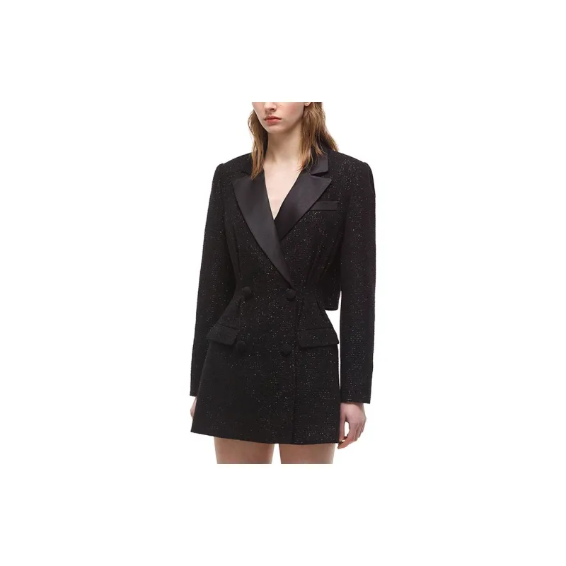 Self portrait Long Sleeved Dresses Women's Black-3