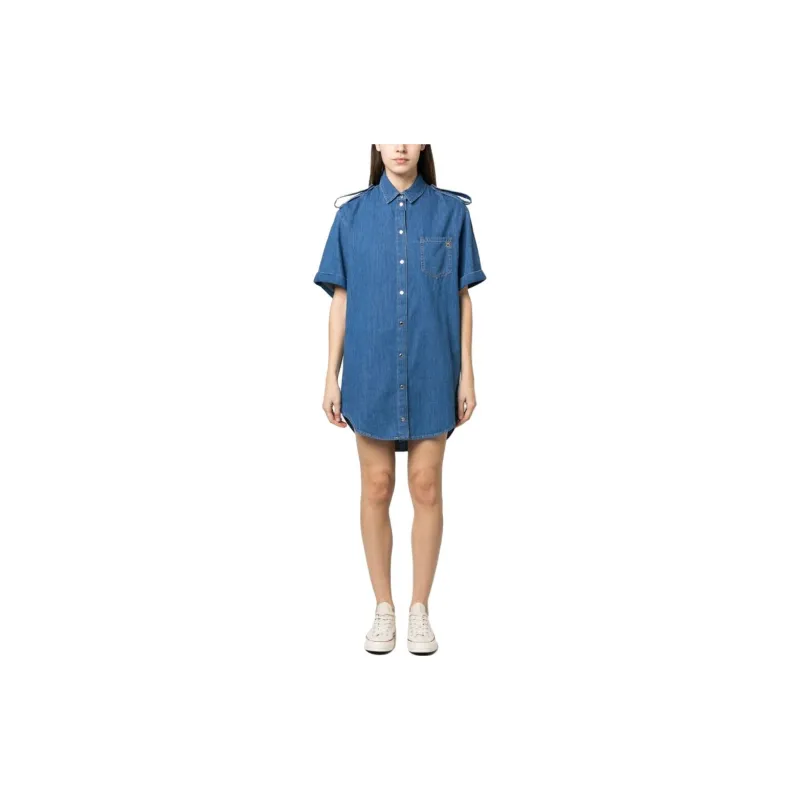 PINKO Short Sleeved Dresses Women's Blue-1