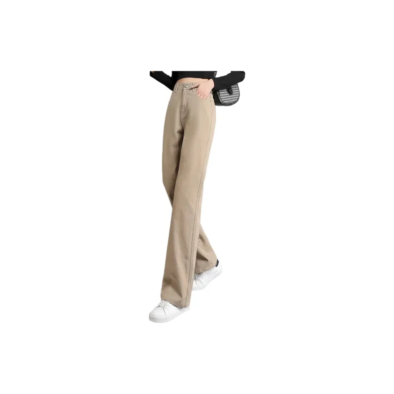 Mo Han Yi Mei Jeans Women's Khaki-2