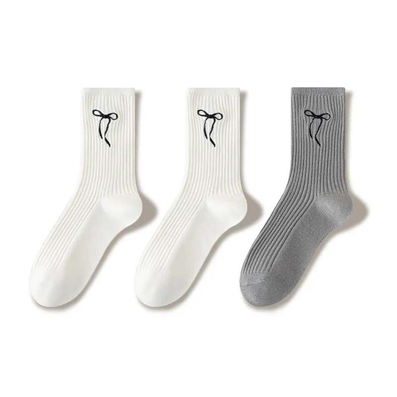JIAZINI Mid Calf Socks Women's 3 Pack-28